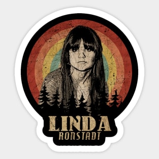 Retro Sunset Linda Ronstadt Sticker